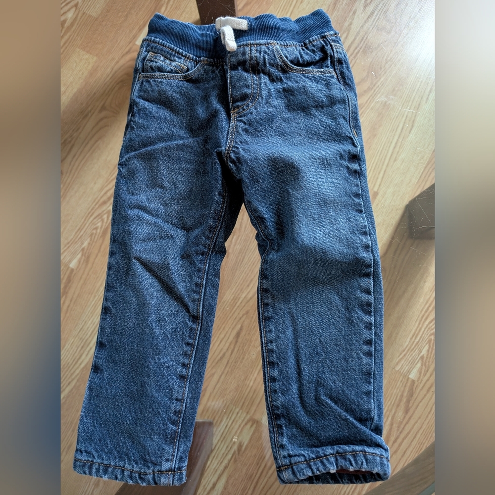 Layered toddler jeans for winter